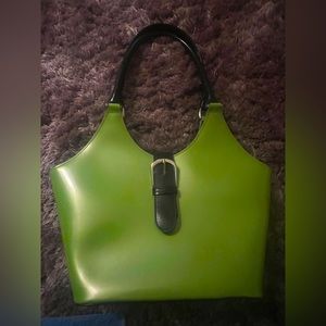 Beijo green glossy purse/handbag